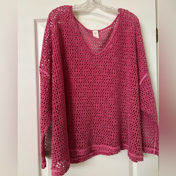 We The Free Sweaters - We The Free Raspberry Pink Oversized Sweater/Top